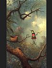 Hummingbirds Canvas Paintings - Hummingbirds 1870